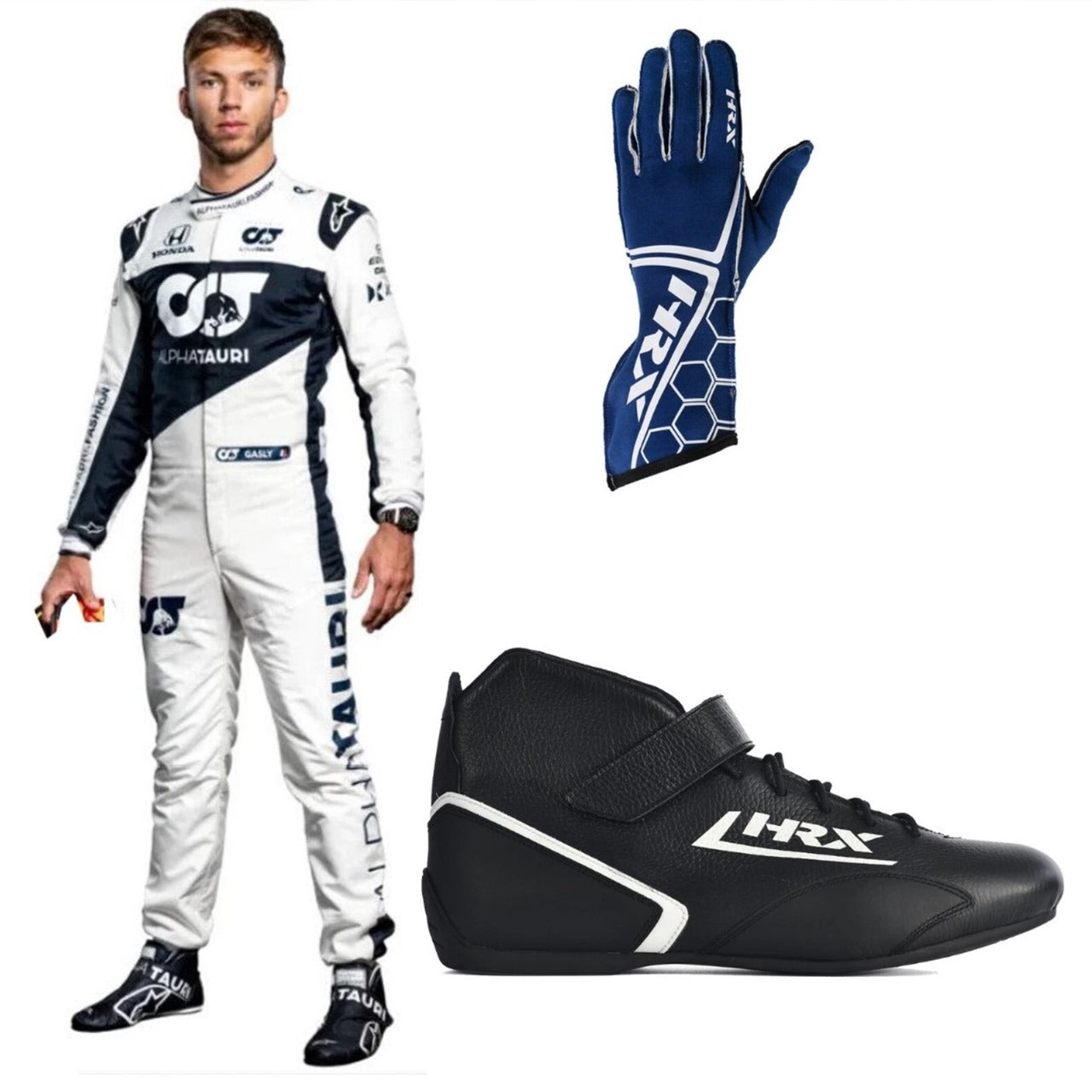Pierre Gasly Alphatauri Kart Suit Shoes & Gloves