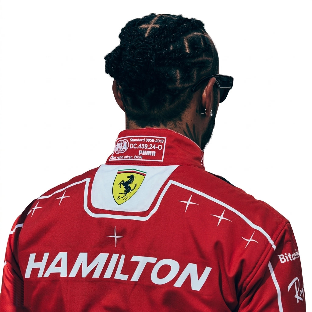2026 Lewis Hamilton Monza GP Ferrari F1 Race Suit Seven Starrs Race SUit Inspired By Michael Schumacher