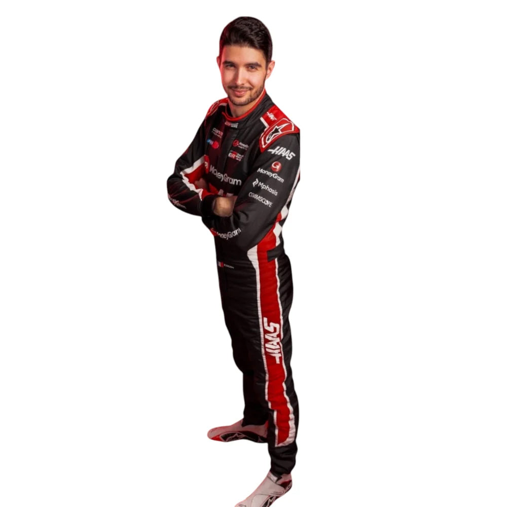 2025 Esteban Ocon F1 Race Suit Replica by Progression Race Wear – premium Formula 1 replica suit inspired by Ocon’s 2025 Alpine season.