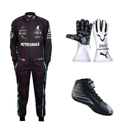 Mercedes AMG Lewis Hamilton Kart Race Suit With Shoes & Gloves