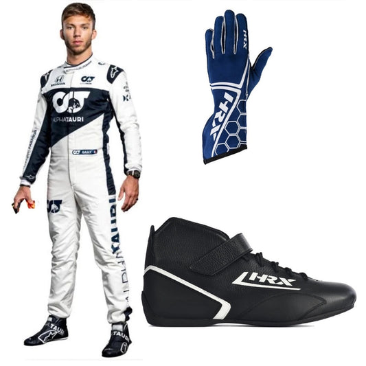 Pierre Gasly Alphatauri Kart Suit Shoes & Gloves