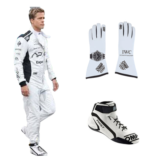 Brad Pitt F1 The Movie Racing Suit with Shoes & Gloves