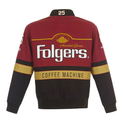 Giacca divisa Tim Richmond Folgers in twill full-snap bordeaux/nero