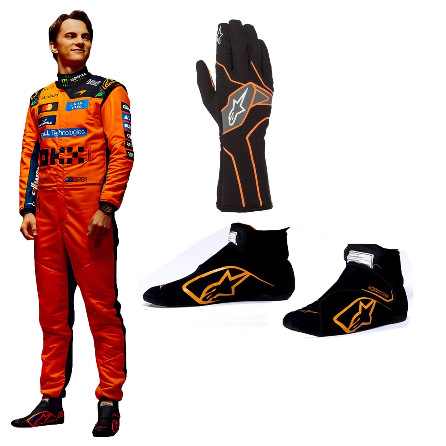 Oscar Piastri 2026 F1 Racing Suit with Shoes & Gloves Kit