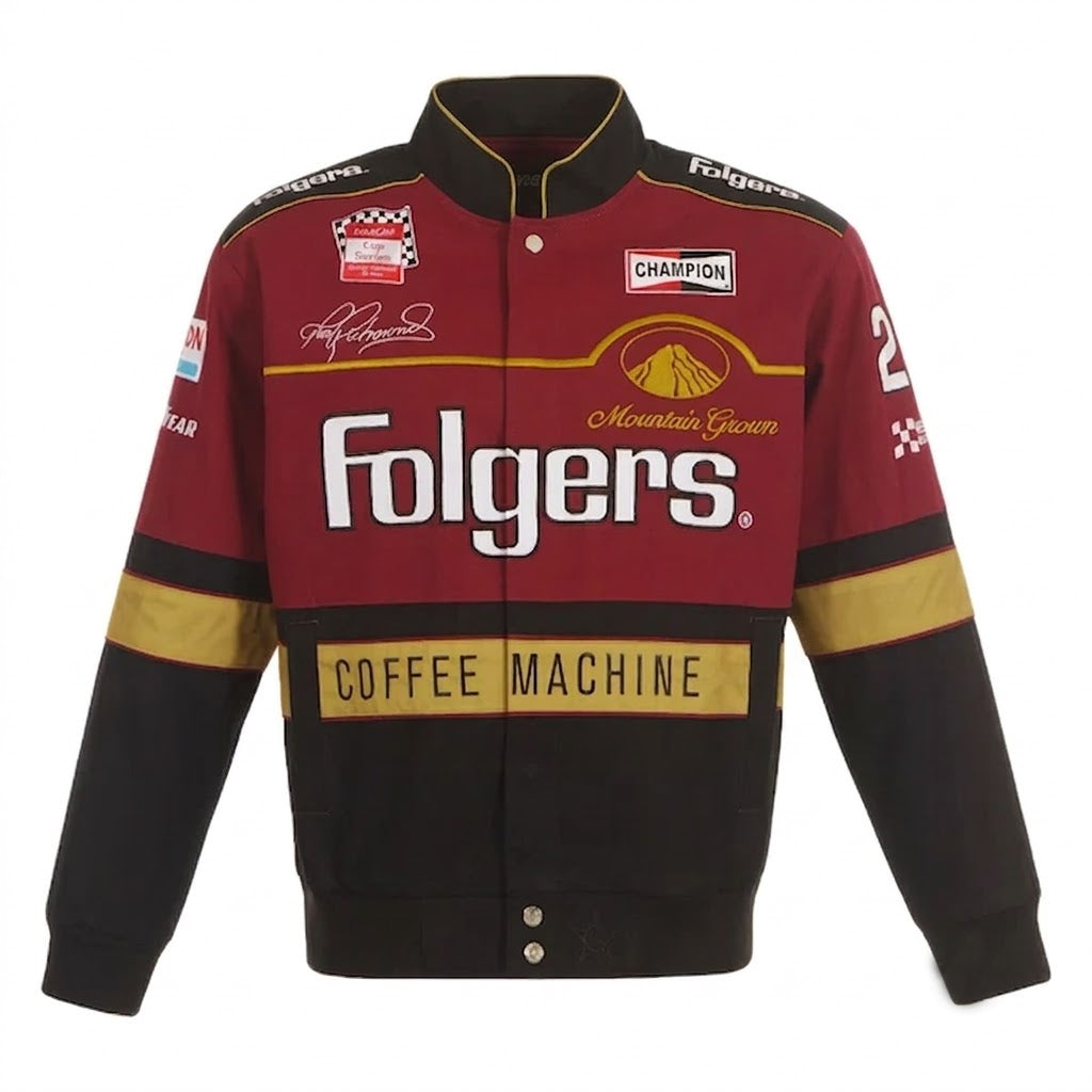 Giacca divisa Tim Richmond Folgers in twill full-snap bordeaux/nero