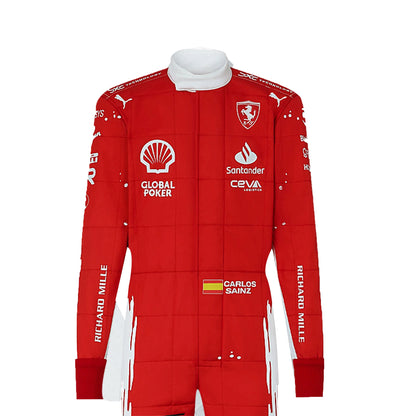 2023 Carlos Sainz Las Vegas GP Ferrari F1 Race Suit Replica
