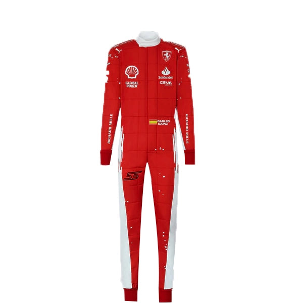 2023 Carlos Sainz Las Vegas GP Ferrari F1 Race Suit Replica