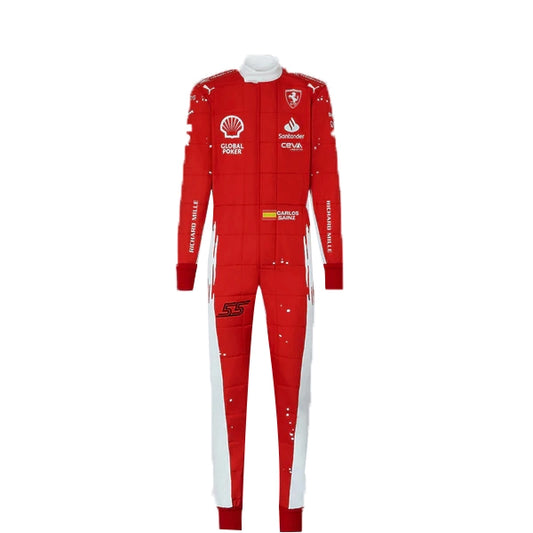 2023 Carlos Sainz Las Vegas GP Ferrari F1 Race Suit Replica