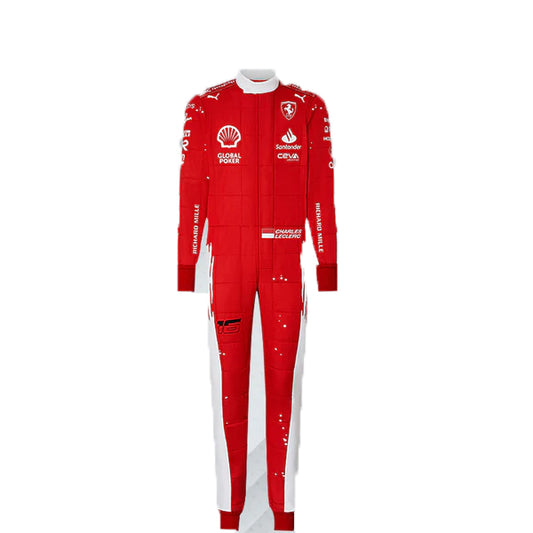 2023 Charles Leclerc Las Vegas GP Ferrari F1 Race Suit Replica