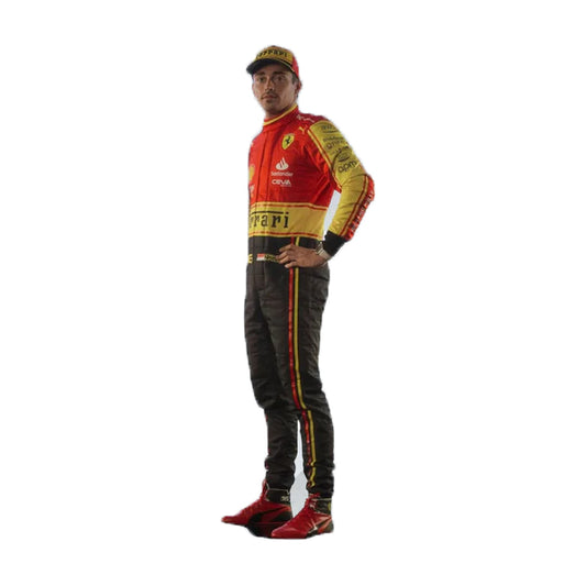 2023 Charles Leclerc Monza GP Special Edition Ferrari F1 Race Suit Replica