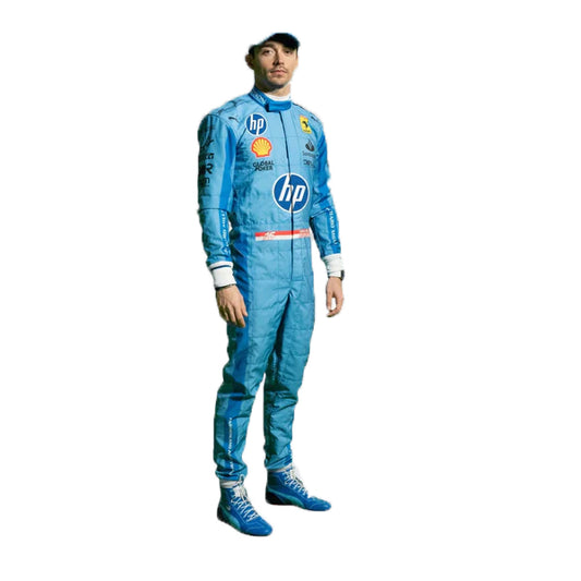 2024 Charles Leclerc HP Miami GP Ferrari F1 Race Suit Replica