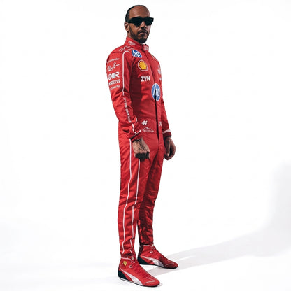 2026 Lewis Hamilton Monza GP Ferrari F1 Race Suit Seven Starrs Race SUit Inspired By Michael Schumacher