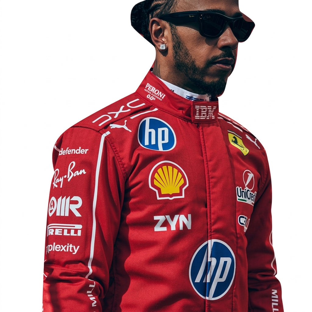 2026 Lewis Hamilton Monza GP Ferrari F1 Race Suit Seven Starrs Race SUit Inspired By Michael Schumacher