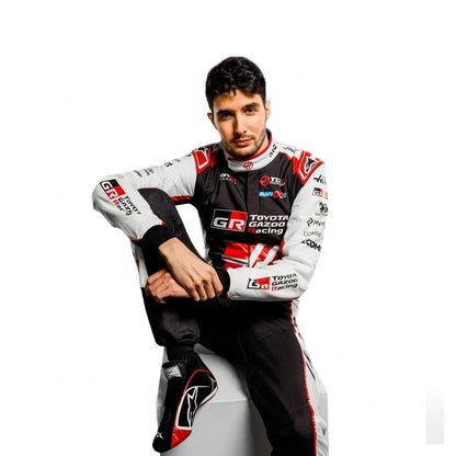 Haas F1 style karting suit with Esteban Ocon driver number 31 thigh detail