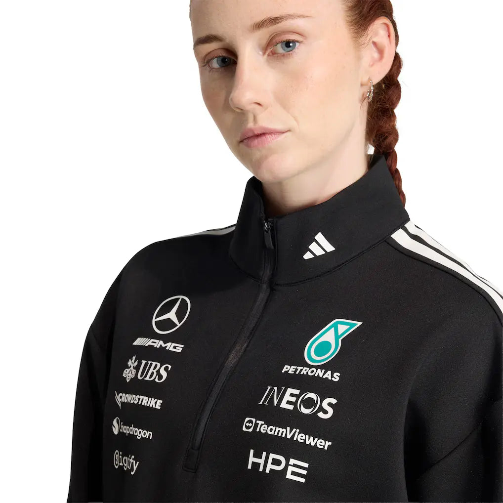 Mercedes F1 Women Half Zip Sweatshirt – AMG Petronas Teamwear