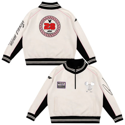 Formula 1 x Disney Women's 1/4 Zip Sweatshirt – Ivory