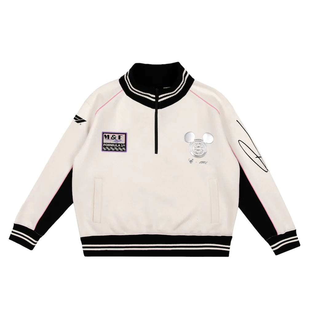 Formula 1 x Disney Women's 1/4 Zip Sweatshirt – Ivory