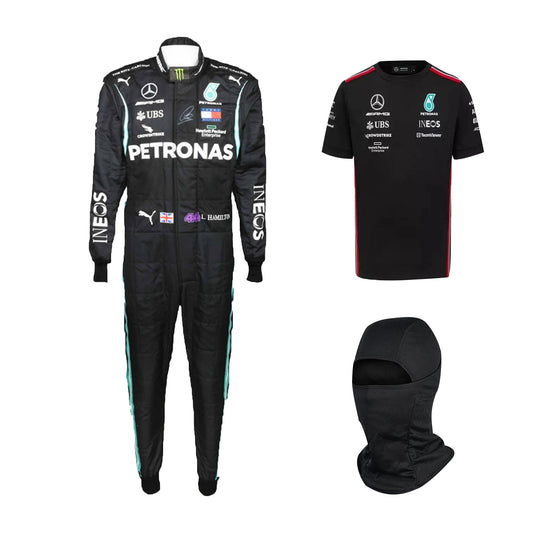 2020 Lewis Hamilton Mercedes F1 Race Suit, Shirt and Balaclava
