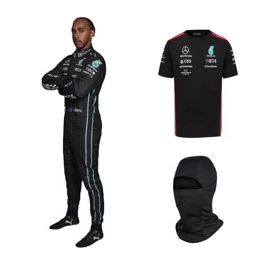 2022 Lewis Hamilton Mercedes F1 Race Suit with Shirt & Balaclava – Progression Race Wears