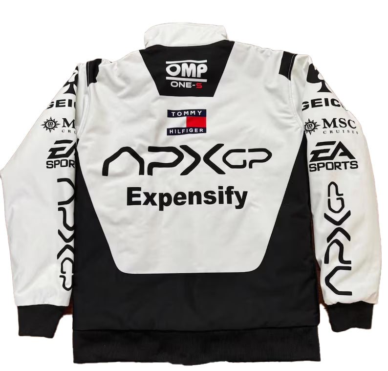 APX GP Brad Pitt F1 The Movie Racing Jacket by Progression Race Wear – Formula 1 jacket inspired by Brad Pitt’s F1 movie appearance.