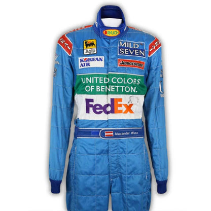 Relive the golden era of Formula 1 with the Alex Wurz 1998 Mild Seven Benetton F1 Race Suit.