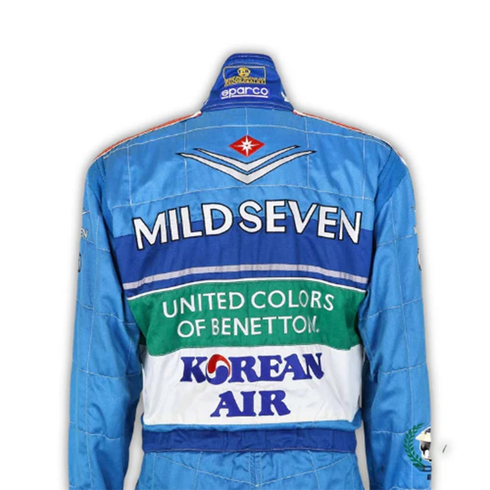 Relive the golden era of Formula 1 with the Alex Wurz 1998 Mild Seven Benetton F1 Race Suit.