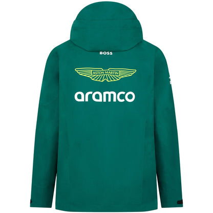 Aston Martin Aramco F1 2024 Team Jacket inspired by Formula One paddock apparel and motorsport teamwear