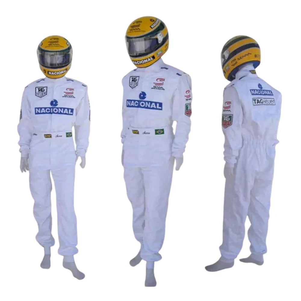 Celebrate a unique moment in motorsport history with the Ayrton Senna 1993 Paris Bercy F1 Racing Suit.