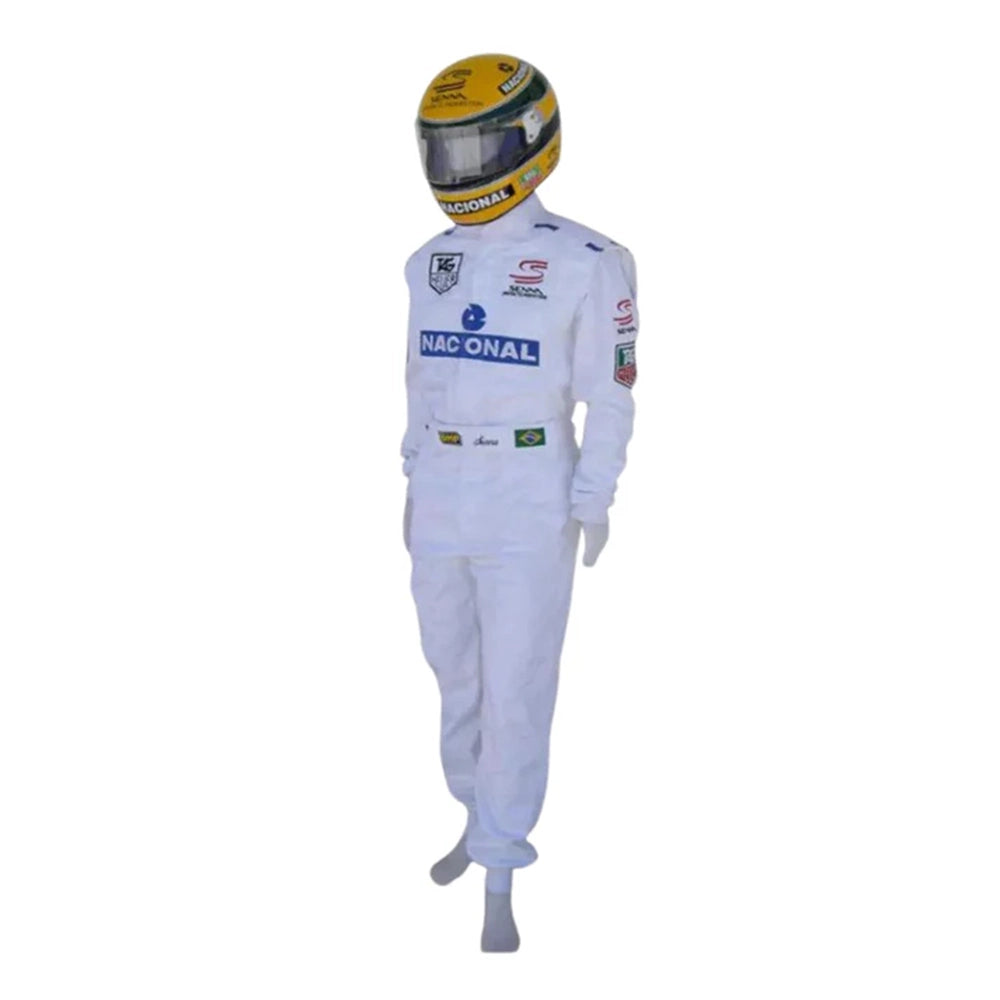 Celebrate a unique moment in motorsport history with the Ayrton Senna 1993 Paris Bercy F1 Racing Suit.