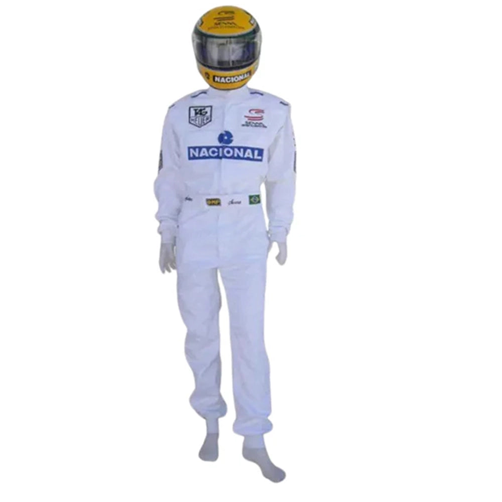 Celebrate a unique moment in motorsport history with the Ayrton Senna 1993 Paris Bercy F1 Racing Suit.