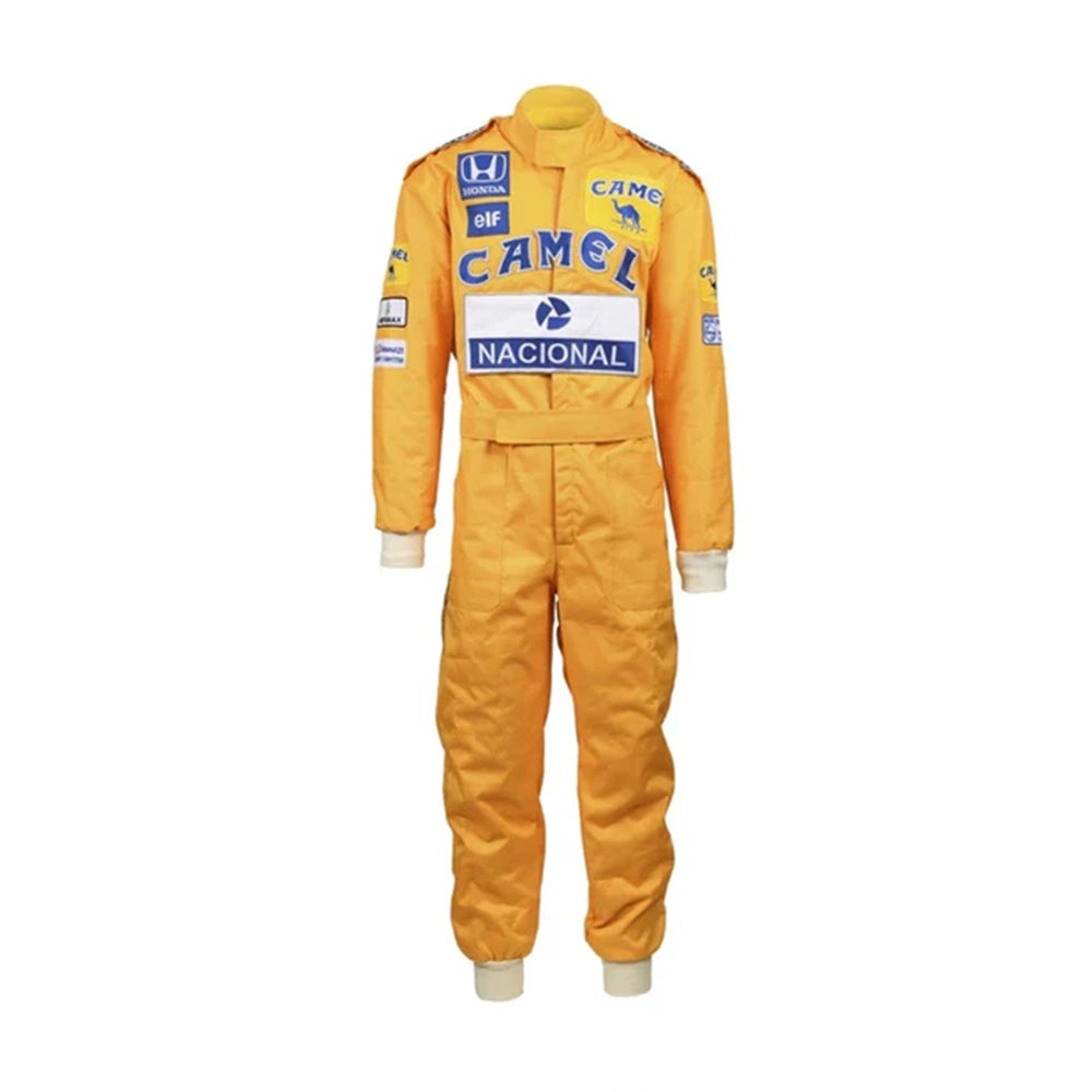 Celebrate one of Formula 1's most memorable seasons with the Ayrton Senna 1987 Lotus Camel F1 Race Suit.