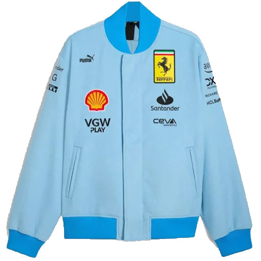Charles Leclerc Miami GP F1 Race Jacket by Progression Race Wear – Formula 1 jacket inspired by Leclerc’s Miami Grand Prix look.