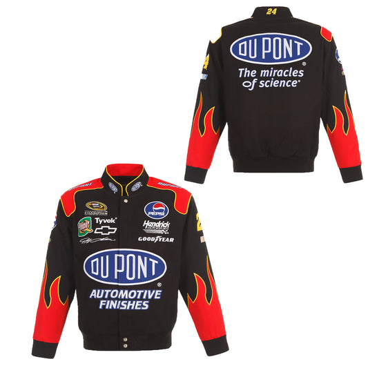 Men's JH Design Jeff Gordon Red DuPont Twill Driver Uniform Full-Snap Jacket