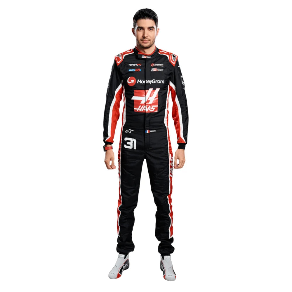 2025 Esteban Ocon F1 Race Suit Replica by Progression Race Wear – premium Formula 1 replica suit inspired by Ocon’s 2025 Alpine season.