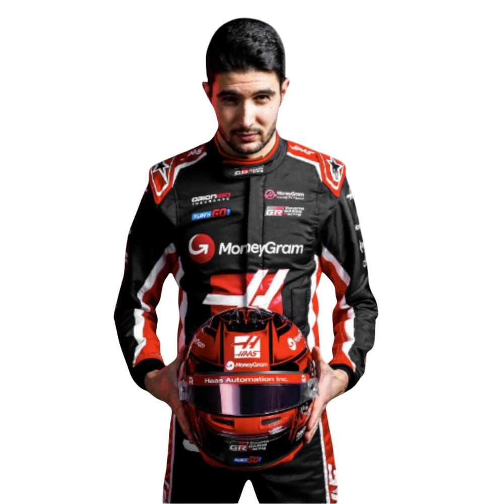 2025 Esteban Ocon F1 Race Suit Replica by Progression Race Wear – premium Formula 1 replica suit inspired by Ocon’s 2025 Alpine season.