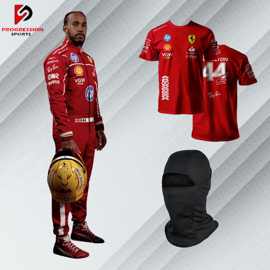 2025 Lewis Hamilton F1 Race Suit, Shirt & Balaclava