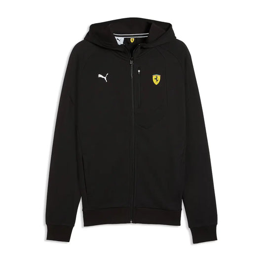Ferrari HDD Sweat Jacket by Puma Black inspired by Scuderia Ferrari Formula 1 teamwear and motorsport lifestyle apparel