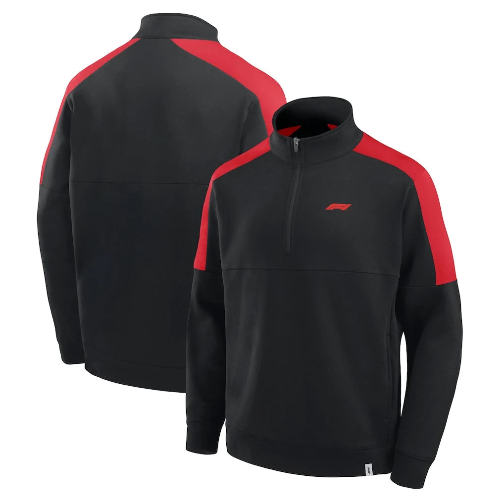 Formula 1 Classic Half Zip Sweat Top inspired by Formula One heritage and premium motorsport lifestyle apparel