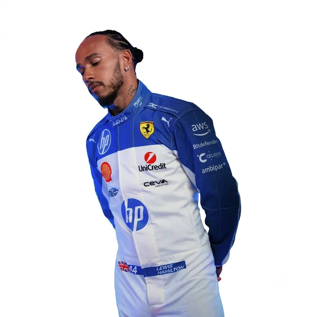 2025 Lewis Hamilton Ferrari Miami GP F1 Rennanzug