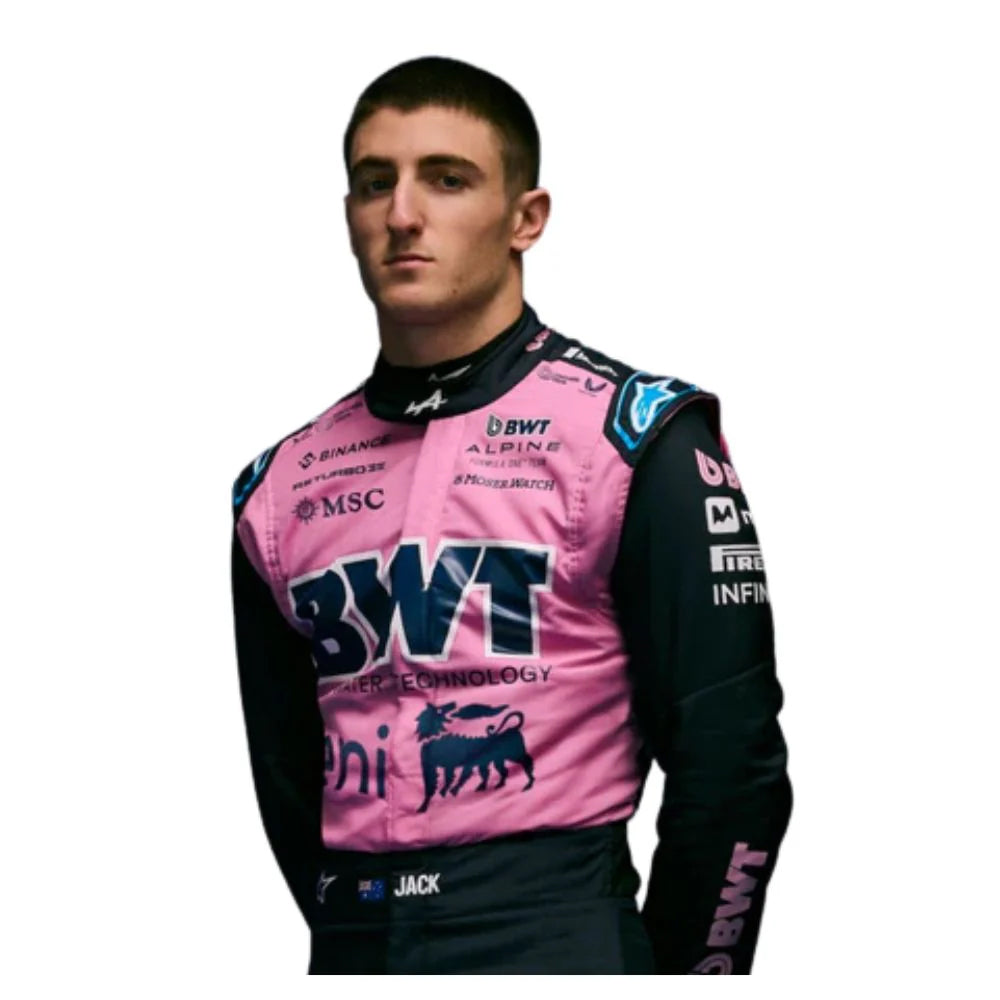 2025 Jack Doohan F1 Race Suit Replica by Progression Race Wear – premium Formula 1 replica suit inspired by Doohan’s 2025 season.