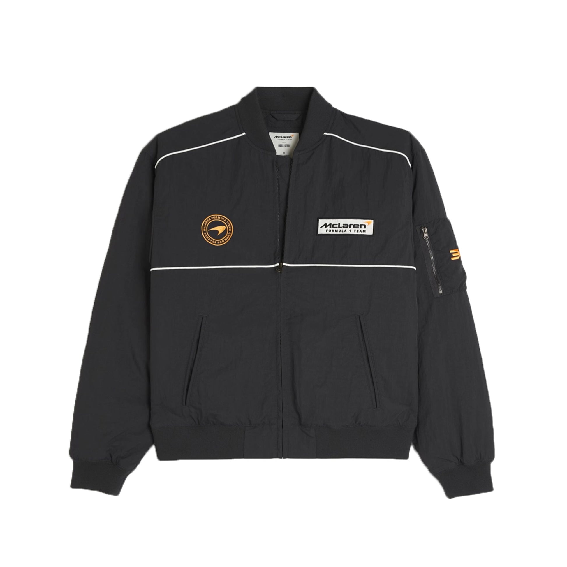 Hollister McLaren Bomber Jacket by Progression Race Wear – stylish motorsport-inspired bomber jacket with premium embroidered details.