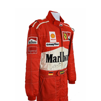Celebrate one of Formula 1's most memorable championship battles with the Michael Schumacher 1997 Ferrari F1 Racing Suit.