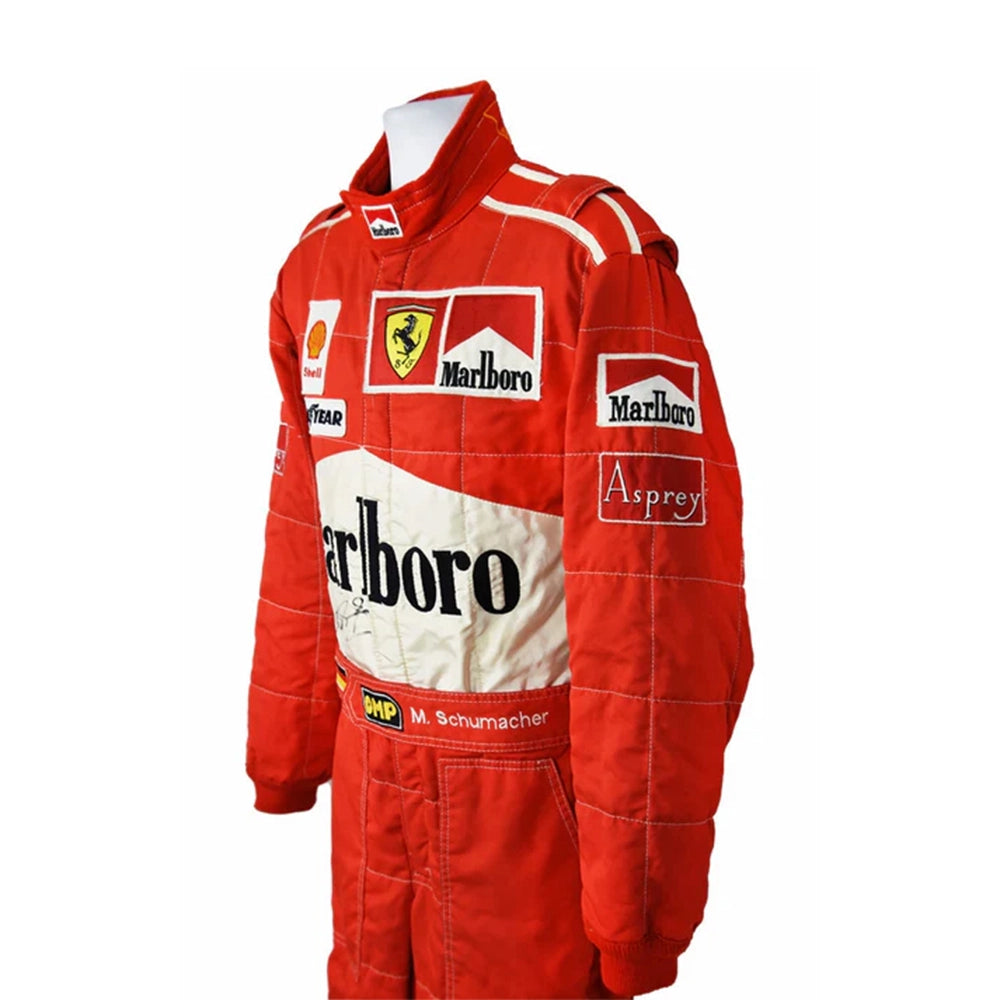Celebrate one of Formula 1's most memorable championship battles with the Michael Schumacher 1997 Ferrari F1 Racing Suit.