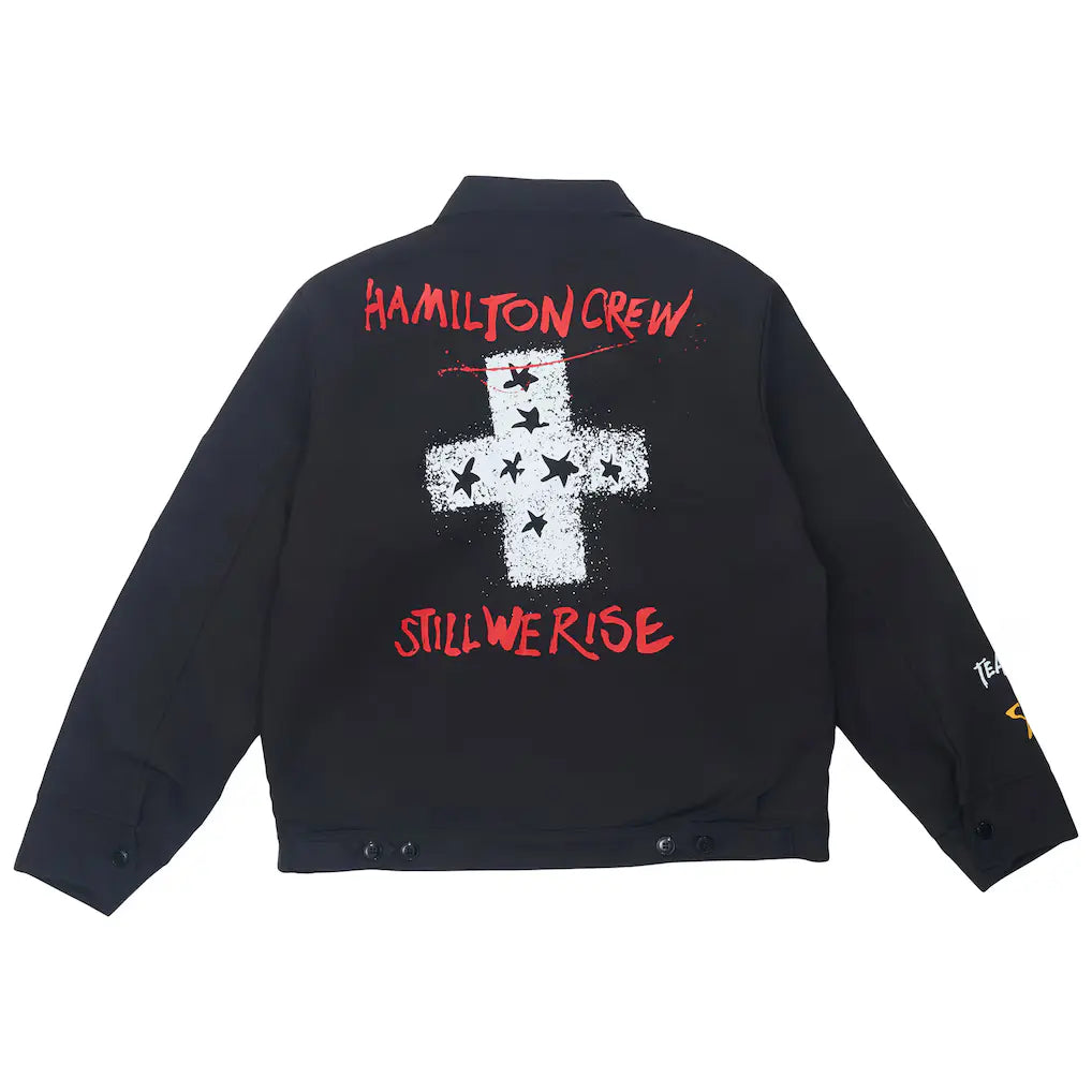 Premium +44 quilted jacket inspired by Lewis Hamilton's modern streetwear and motorsport lifestyle collection.