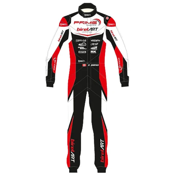 Upgrade your kart racing style with the Prime Birel ART Go-Kart Race Suit, Shoes & Gloves Replica.