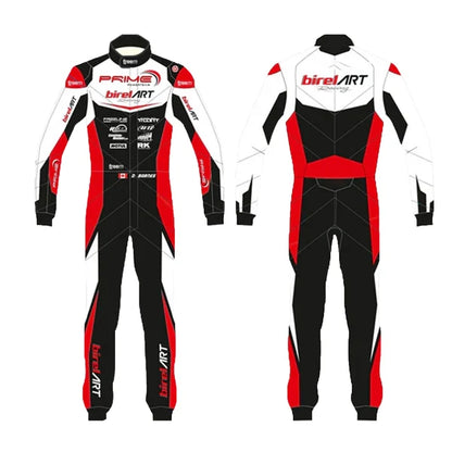 Upgrade your kart racing style with the Prime Birel ART Go-Kart Race Suit, Shoes & Gloves Replica.