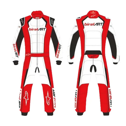 Get the complete professional karting look with the 2019 Birel ART Go-Kart Race Suit, Shoes & Gloves Replica