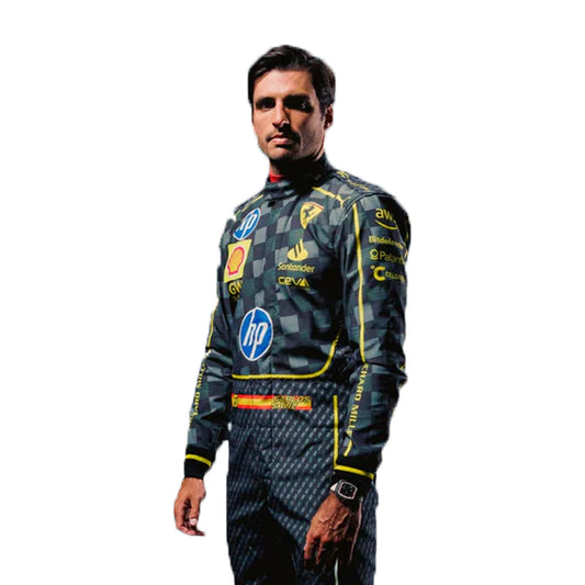 2025 Carlos Sainz HP Carbon Fibre Design Ferrari F1 Race Suit