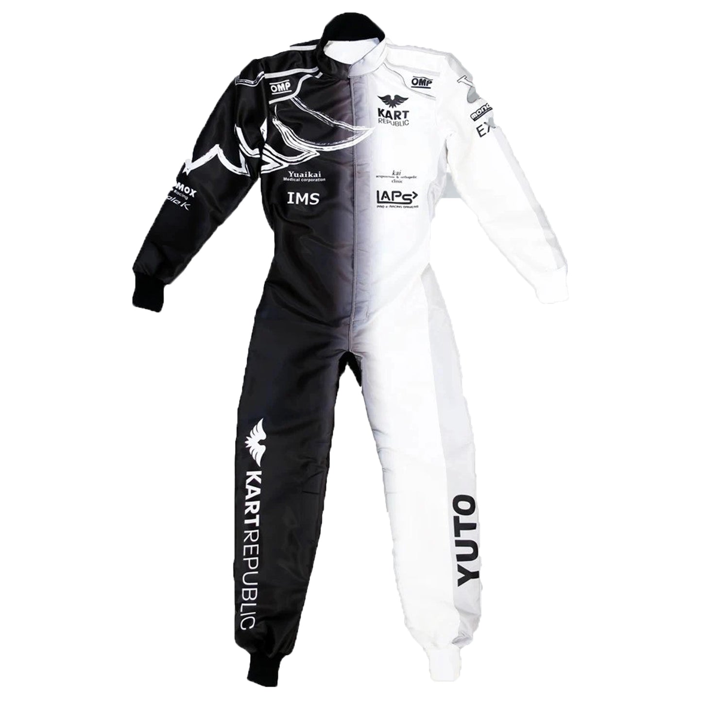 Kart Republic Go Kart Race Suit Black White