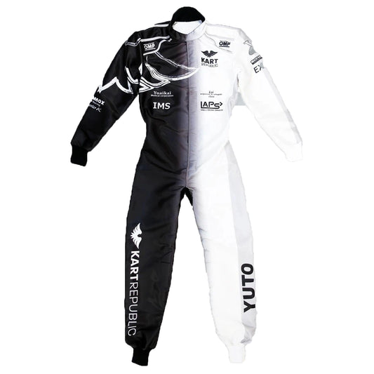 Kart Republic Go Kart Race Suit Replica Black White